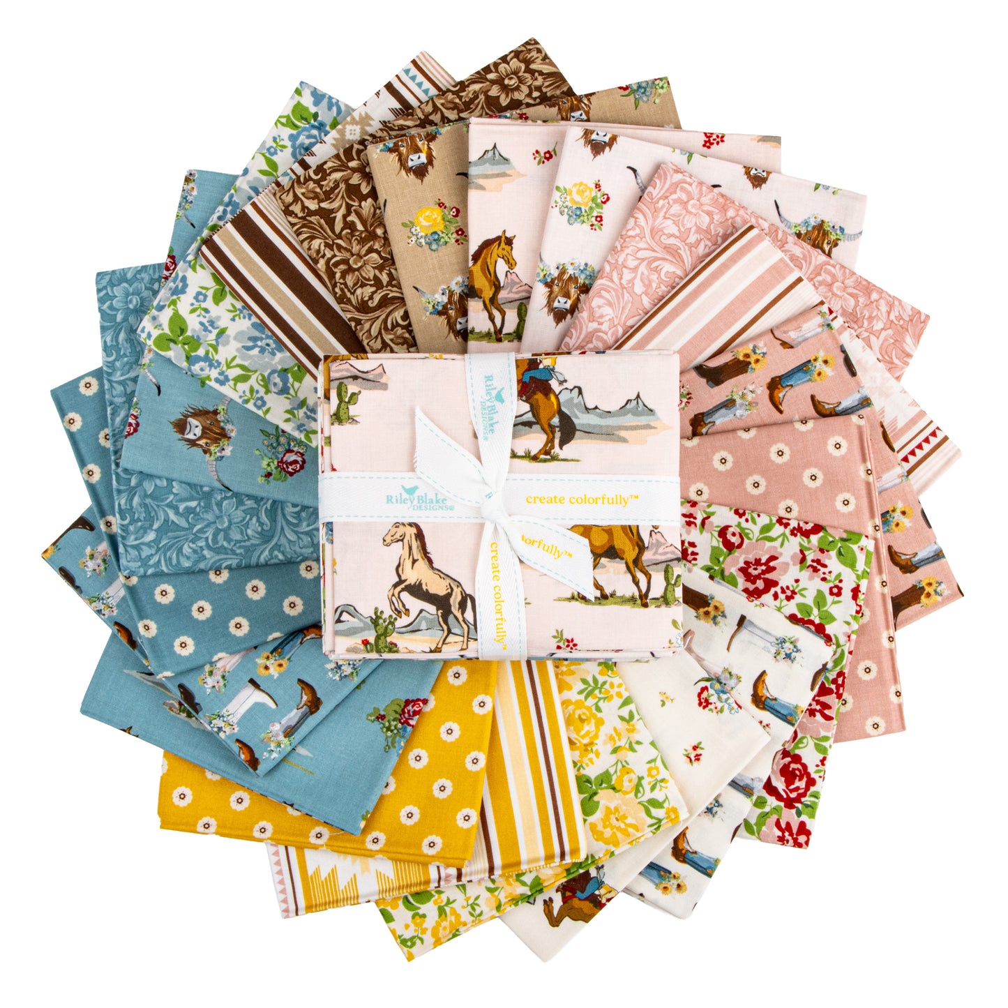 Cowgirl Fat Quarter Bundle (21 pieces) by Echo Park Paper Co. for Riley Blake Designs (FQ-17480-21)