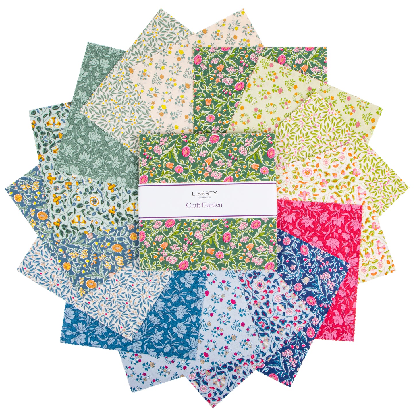 Craft Garden 10 Inch Stacker (42 pieces) by Liberty Fabrics for Riley Blake Designs (10-LCRAFT-42)