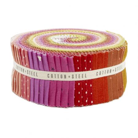 C + S Basics - Warm Jelly Roll (40 pcs) by C + S House Designer for Cotton + Steel