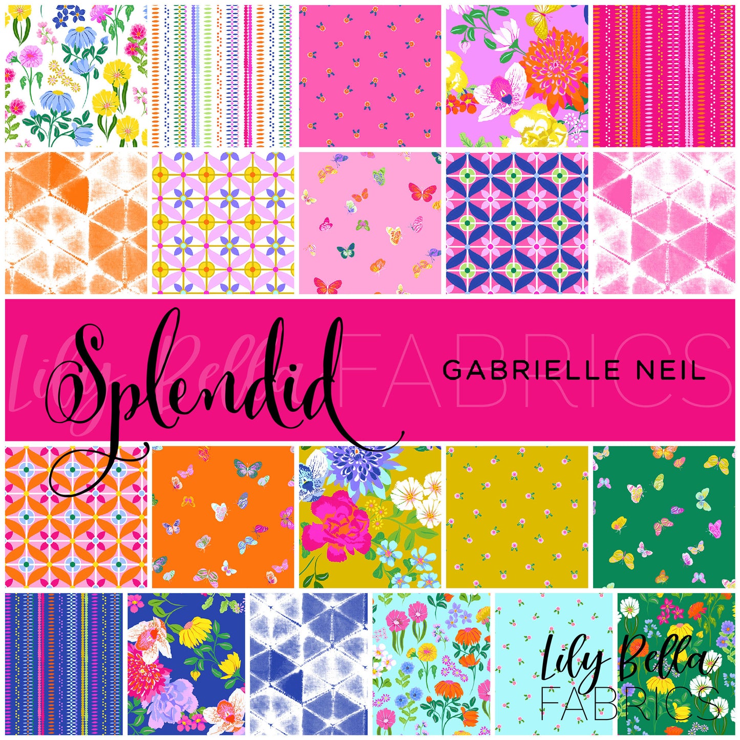 Splendid Fat Quarter Bundle (21 pcs) by Gabrielle Neil for Riley Blake