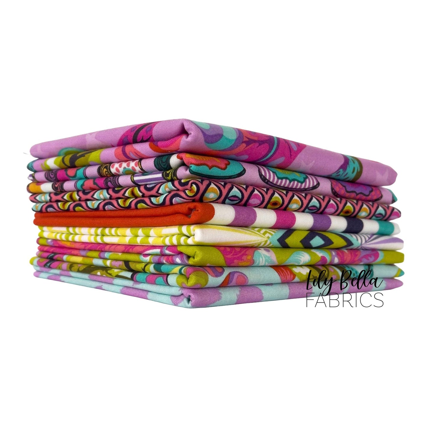 Tabby Road Déjà Vu Fat Quarter Bundle (8 pcs) by Tula Pink for FreeSpirit