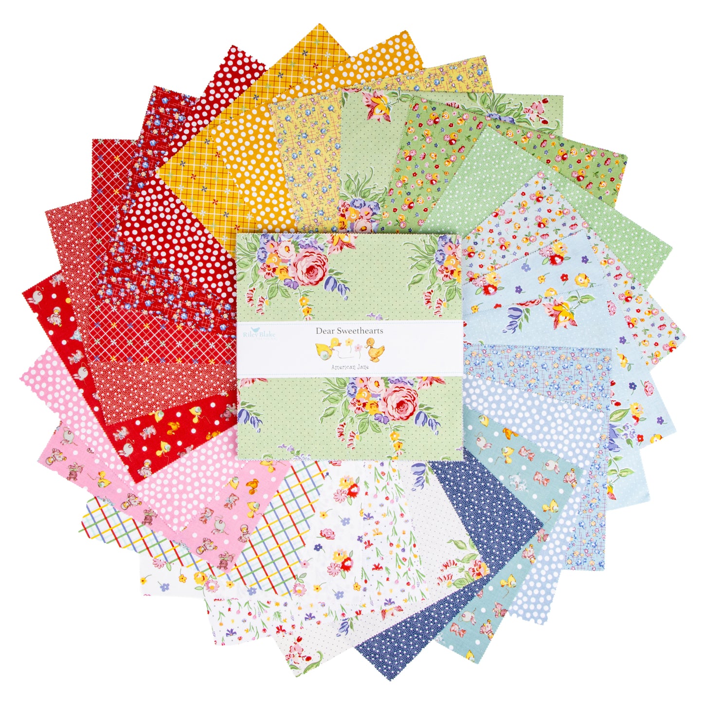 Dear Sweethearts 10 Inch Stacker (42 pieces) by American Jane for Riley Blake Designs (10-18090-42)
