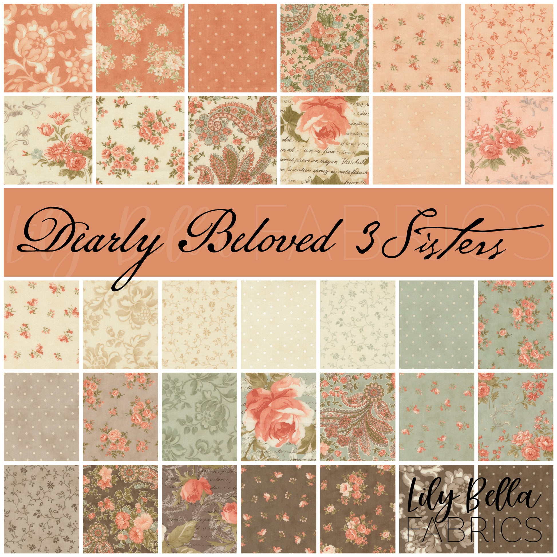 Dearly Beloved Fabric Collection by 3 Sisters for Moda at Lily Bella Fabrics