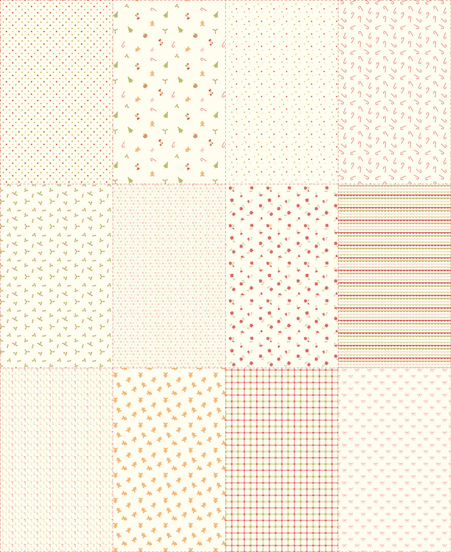 December Darling Fat Quarter Bundle (34 pieces) by My Sew Quilty Life for Moda (31810AB)