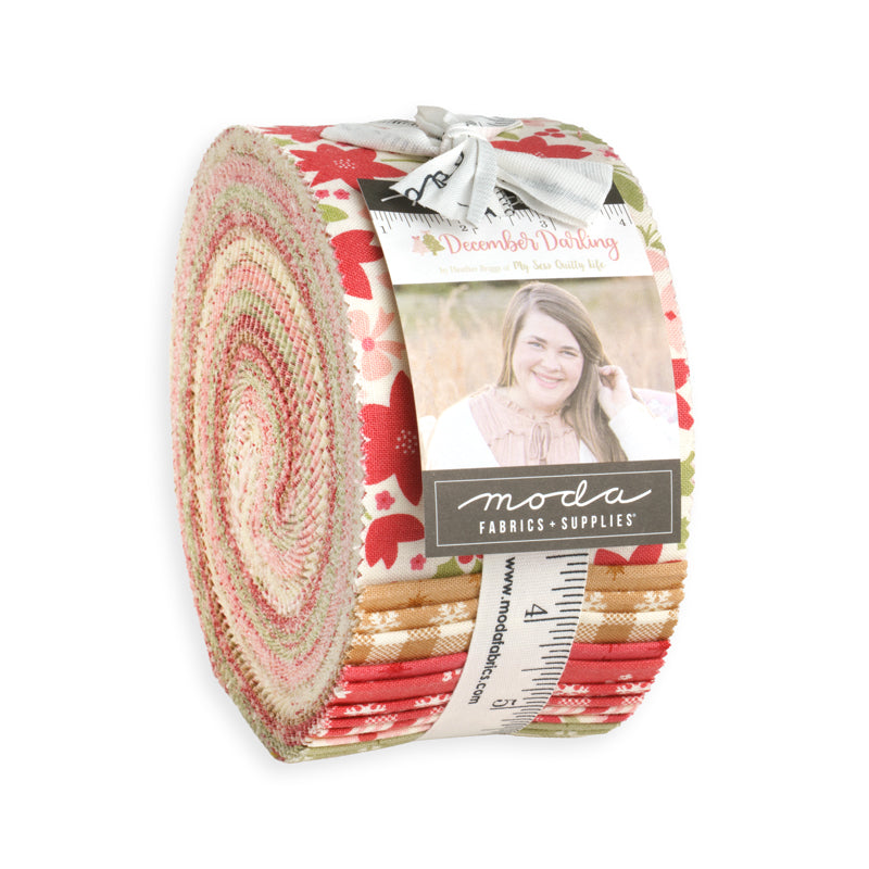 December Darling Jelly Roll (40 pieces) by My Sew Quilty Life for Moda (31810JR)
