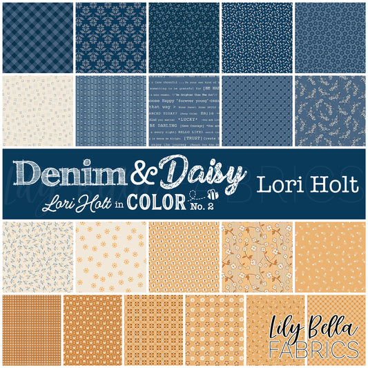 Denim and Daisy Fabric Collection by Lori Holt for Riley Blake Designs at Lily Bella Fabrics