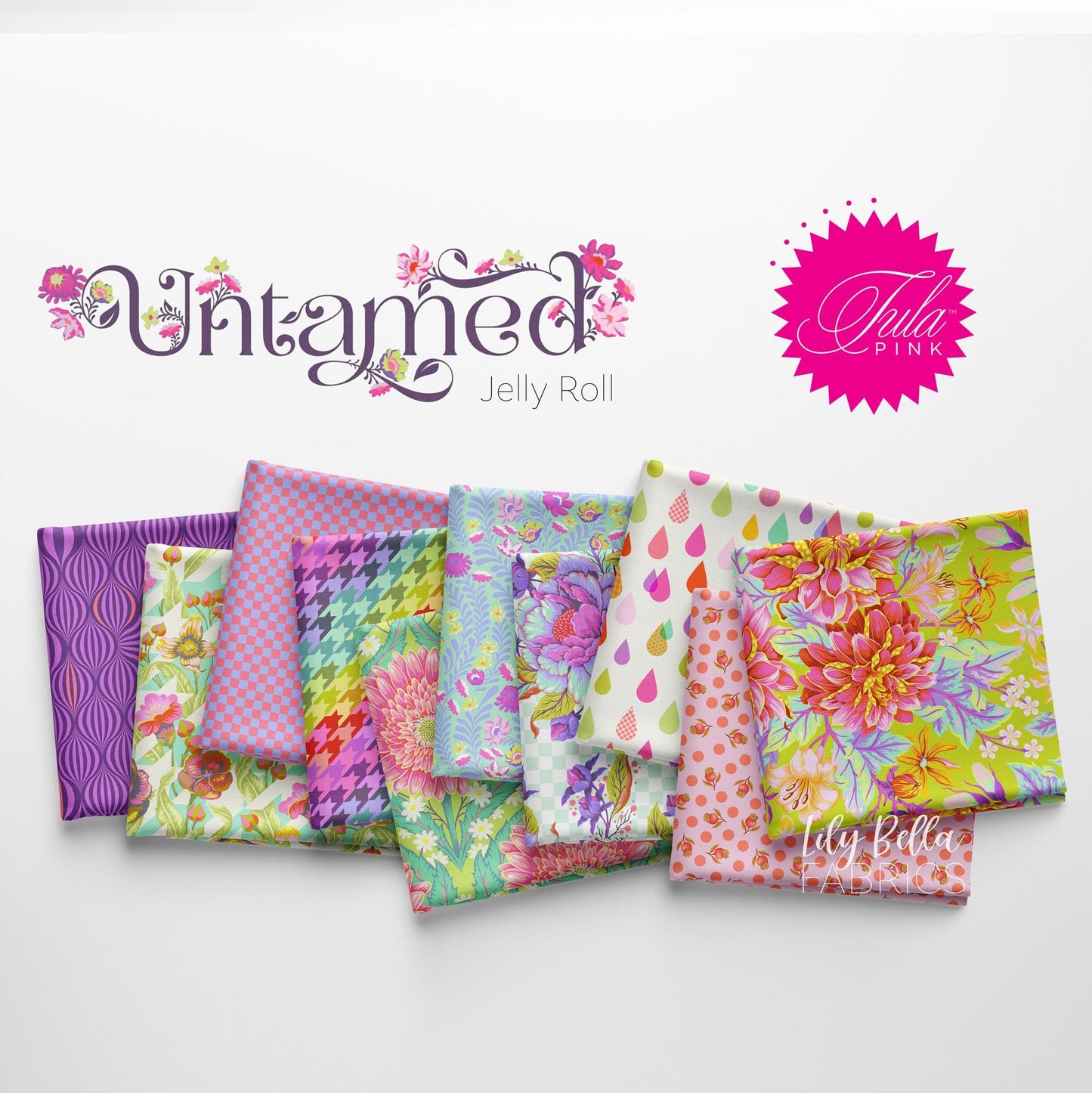 Untamed Design Roll (40 pcs) by Tula Pink for FreeSpirit