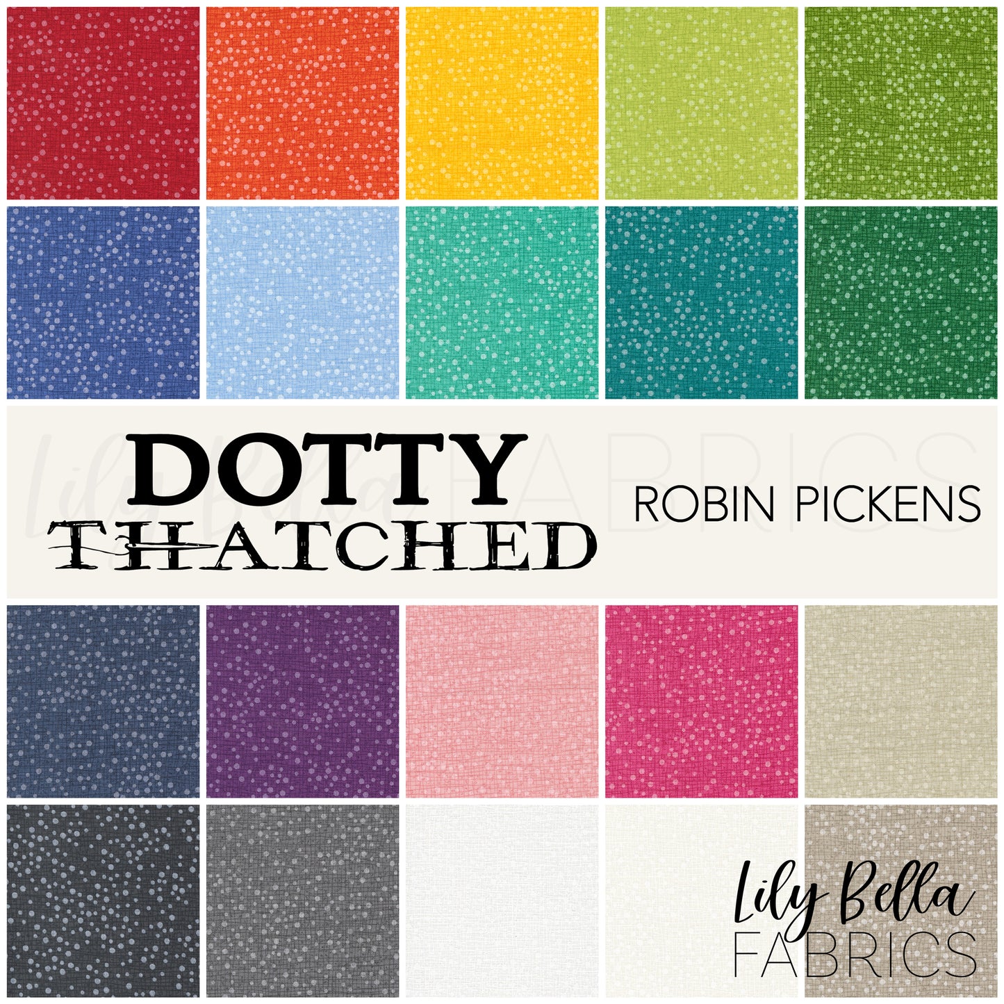 Dotty Thatched Fabric Collection by Robin Pickens for Moda at Lily Bella Fabrics