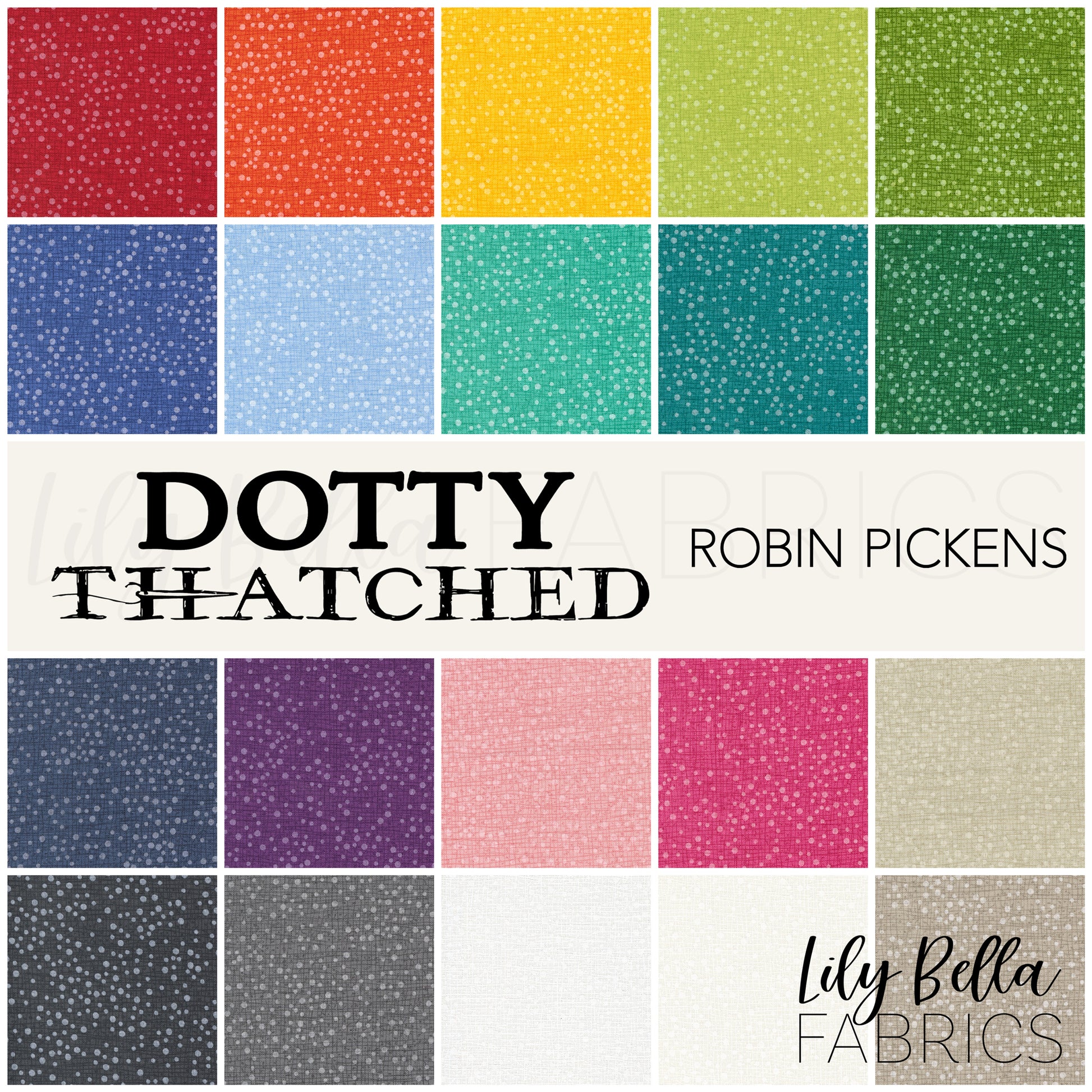 Dotty Thatched Fabric Collection by Robin Pickens for Moda at Lily Bella Fabrics