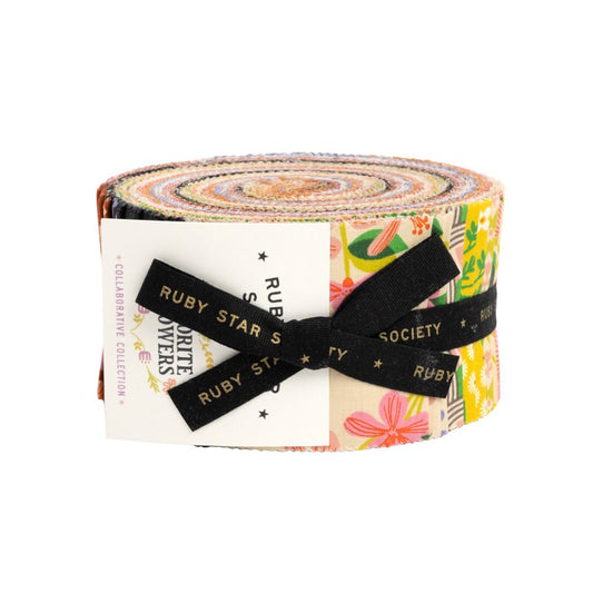 Favorite Flowers Jelly Roll (40 pcs) by Ruby Star Society Collaborative for Ruby Star Society