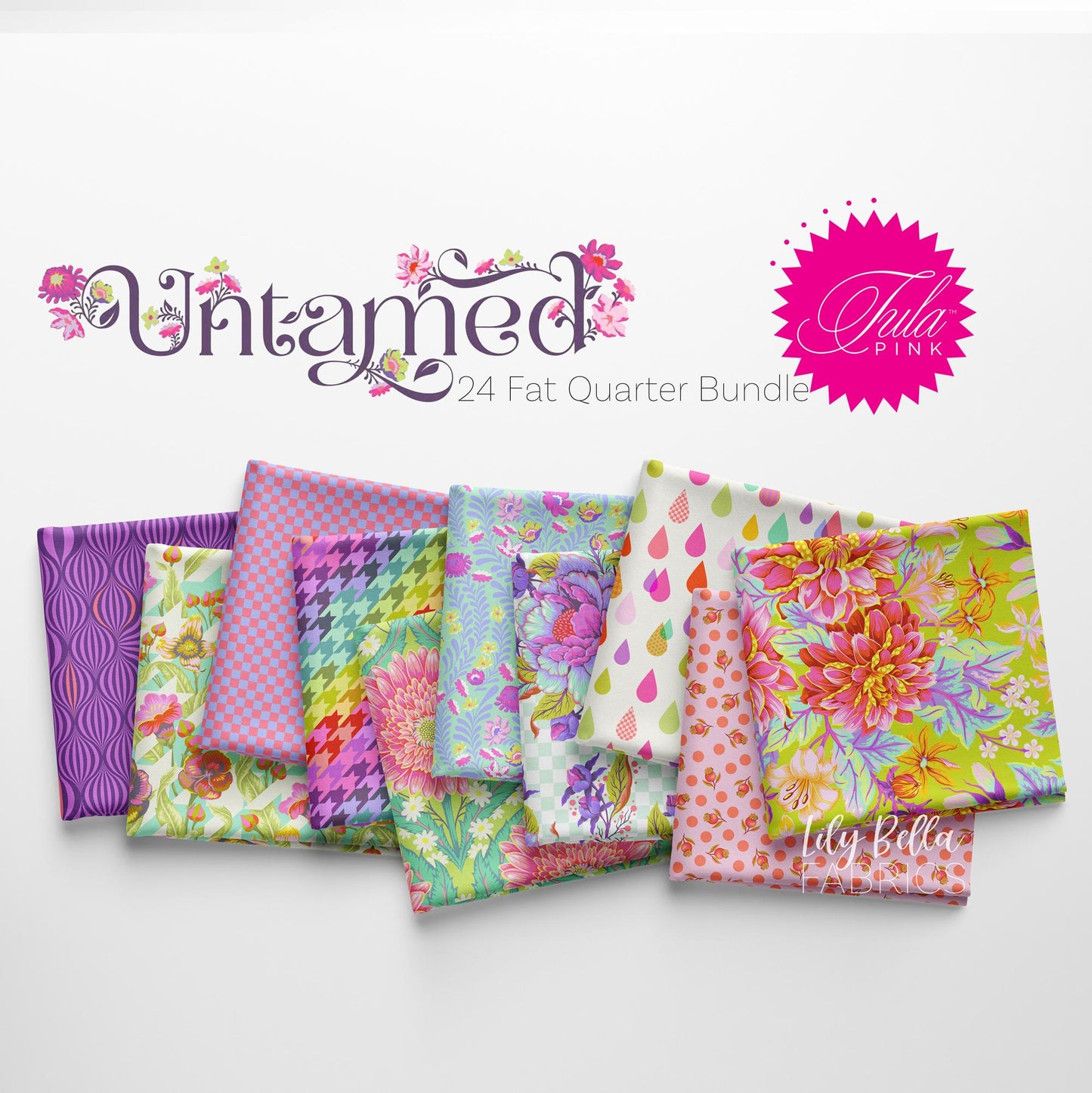 Untamed Fat Quarter Bundle (24 pcs) by Tula Pink for FreeSpirit