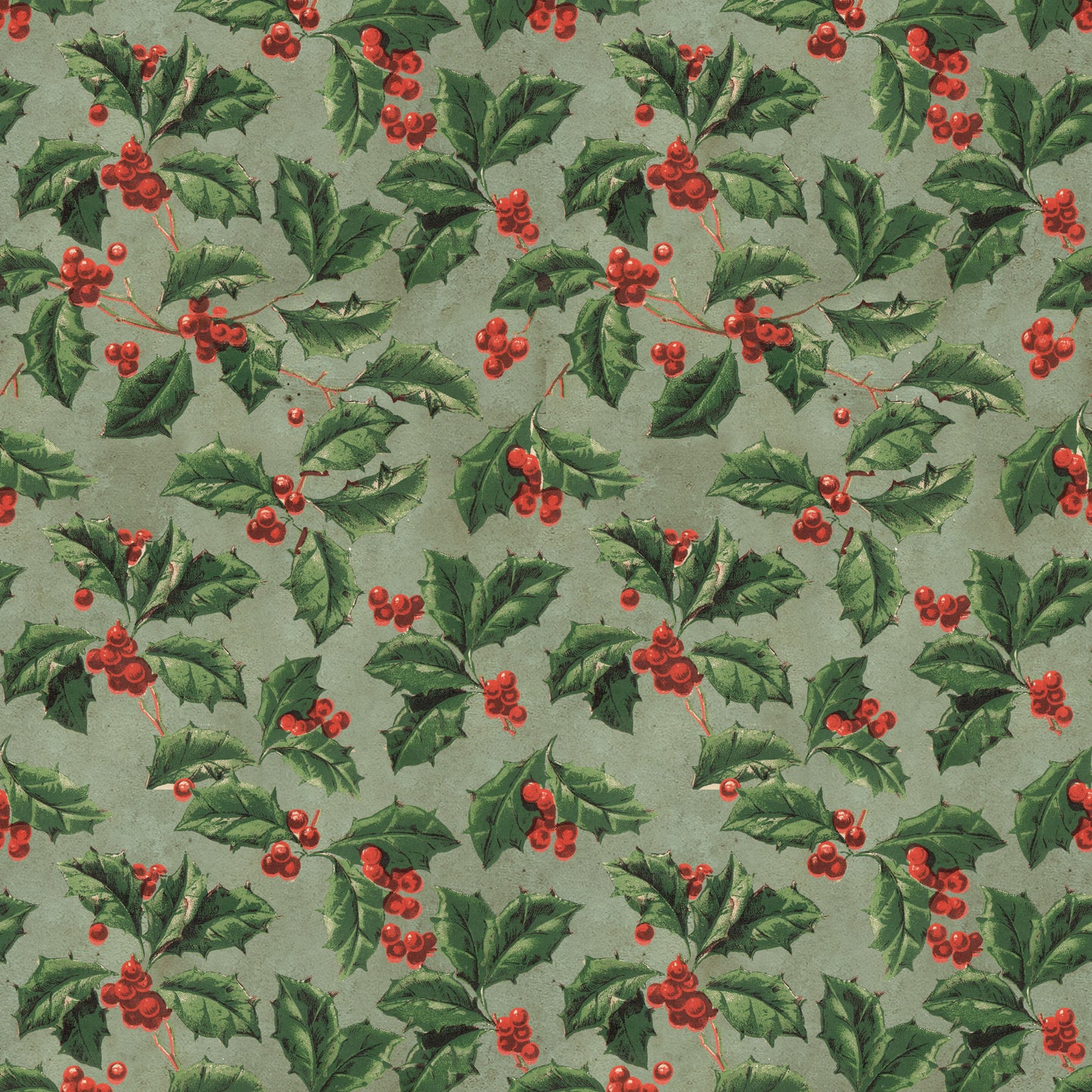 Holly in Christmas - 1/2 yard - Eclectic Elements Palette: Seasonal by Tim Holtz for FreeSpirit (PWTH337.CHRISTMAS)