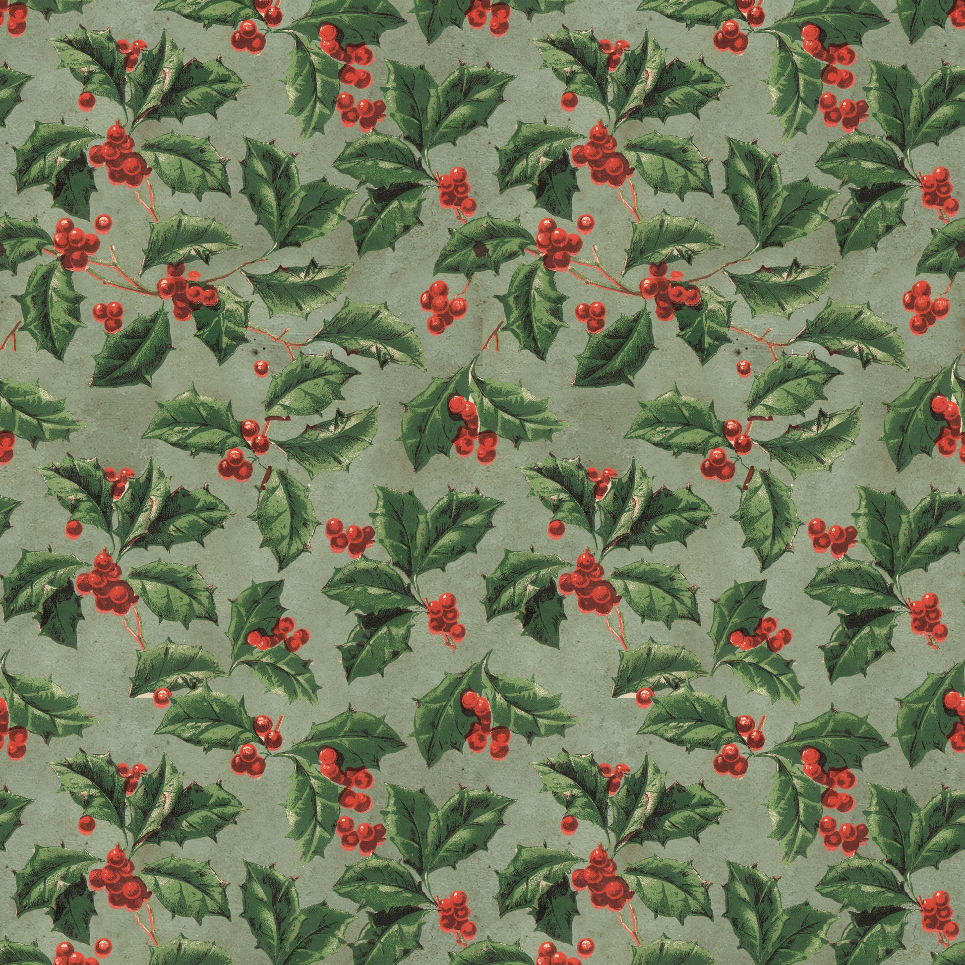 Holly in Christmas - 1/2 yard - Eclectic Elements Palette: Seasonal by Tim Holtz for FreeSpirit (PWTH337.CHRISTMAS)