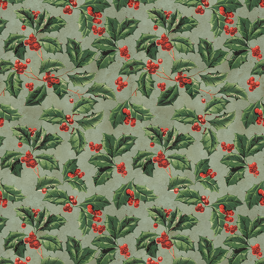 Holly in Christmas - 1/2 yard - Eclectic Elements Palette: Seasonal by Tim Holtz for FreeSpirit (PWTH337.CHRISTMAS)