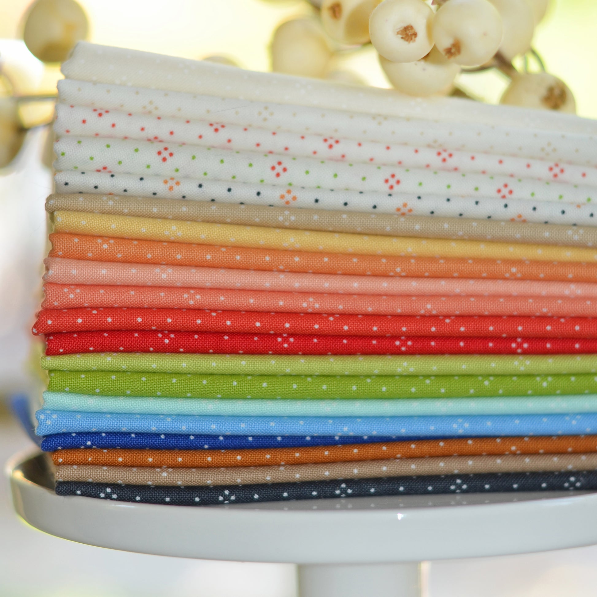 Eyelet Fabric Collection by Fig Tree and Co. for Moda at Lily Bella Fabrics