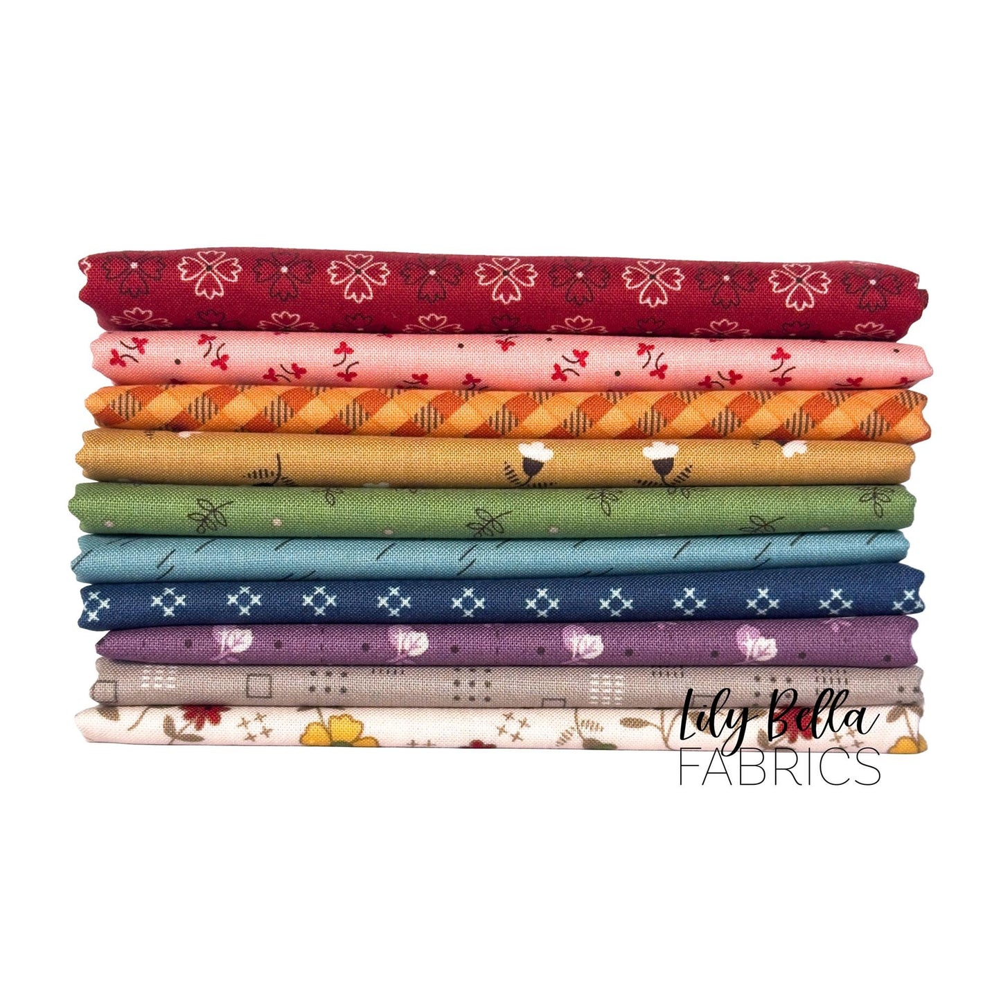 Autumn Fat Quarter Bundle (10 pcs) by Lori Holt for Riley Blake