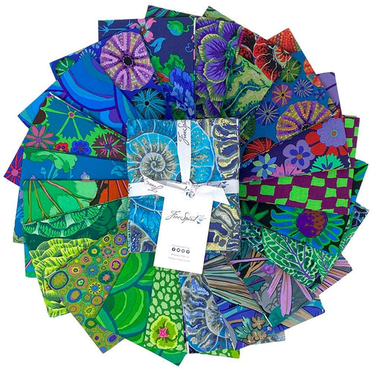 Cool - August 2024 Fat Quarter Bundle (20 pcs) by Kaffe Fassett Collective for FreeSpirit