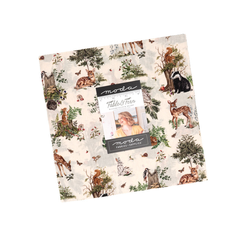 Fable and Fern Layer Cake (42 pieces) by Watercolour Heart for Moda (40060LC)