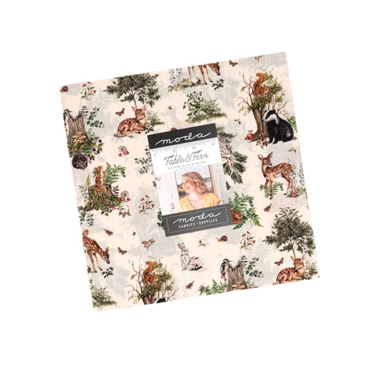 Fable and Fern Layer Cake (42 pieces) by Watercolour Heart for Moda (40060LC)