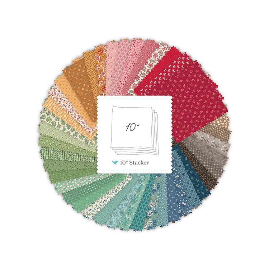 Family Reunion 10 Inch Stacker (42 pieces) by Lori Holt for Riley Blake Designs (10-18390-42)