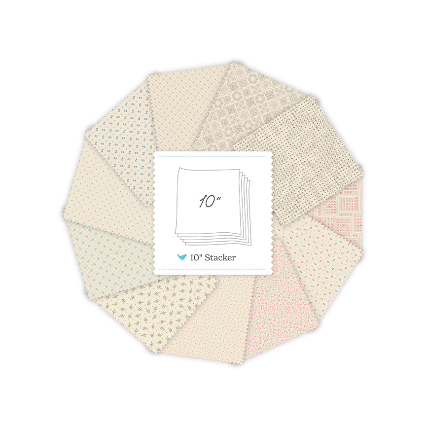 Family Reunion Backgrounds 10 Inch Stacker (42 pieces) by Lori Holt for Riley Blake Designs (10-18390B-42)