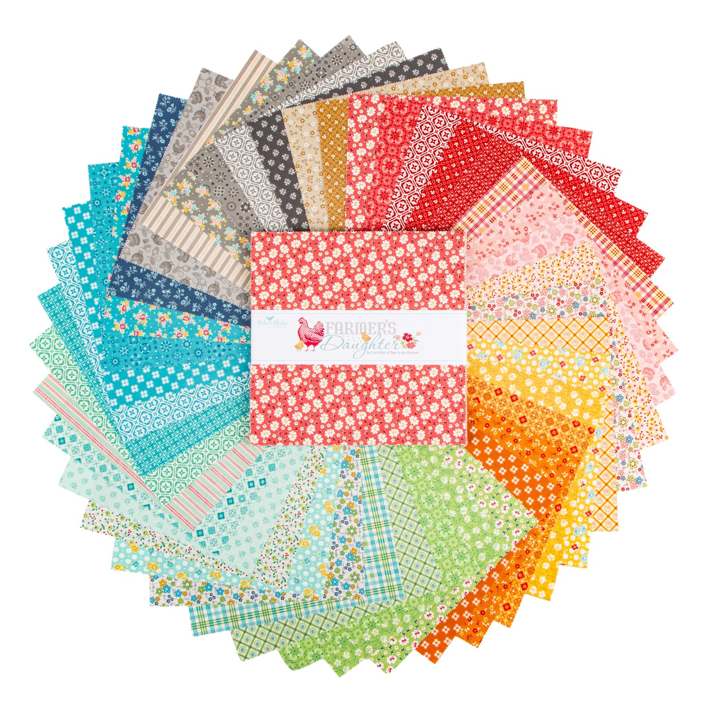 Farmer's Daughter 10 Inch Stacker (42 pieces) by Lori Holt for Riley Blake Designs (10-17160-42)