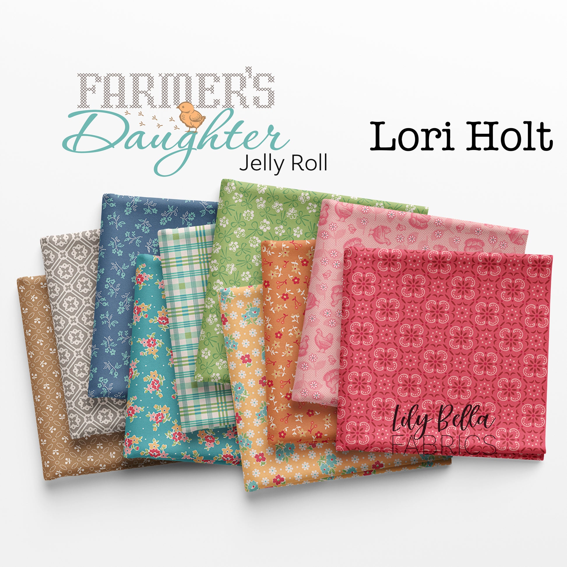 Farmer's Daughter Rolie Polie (40 pieces) by Lori Holt for Riley Blake Designs (RP-17160-40)