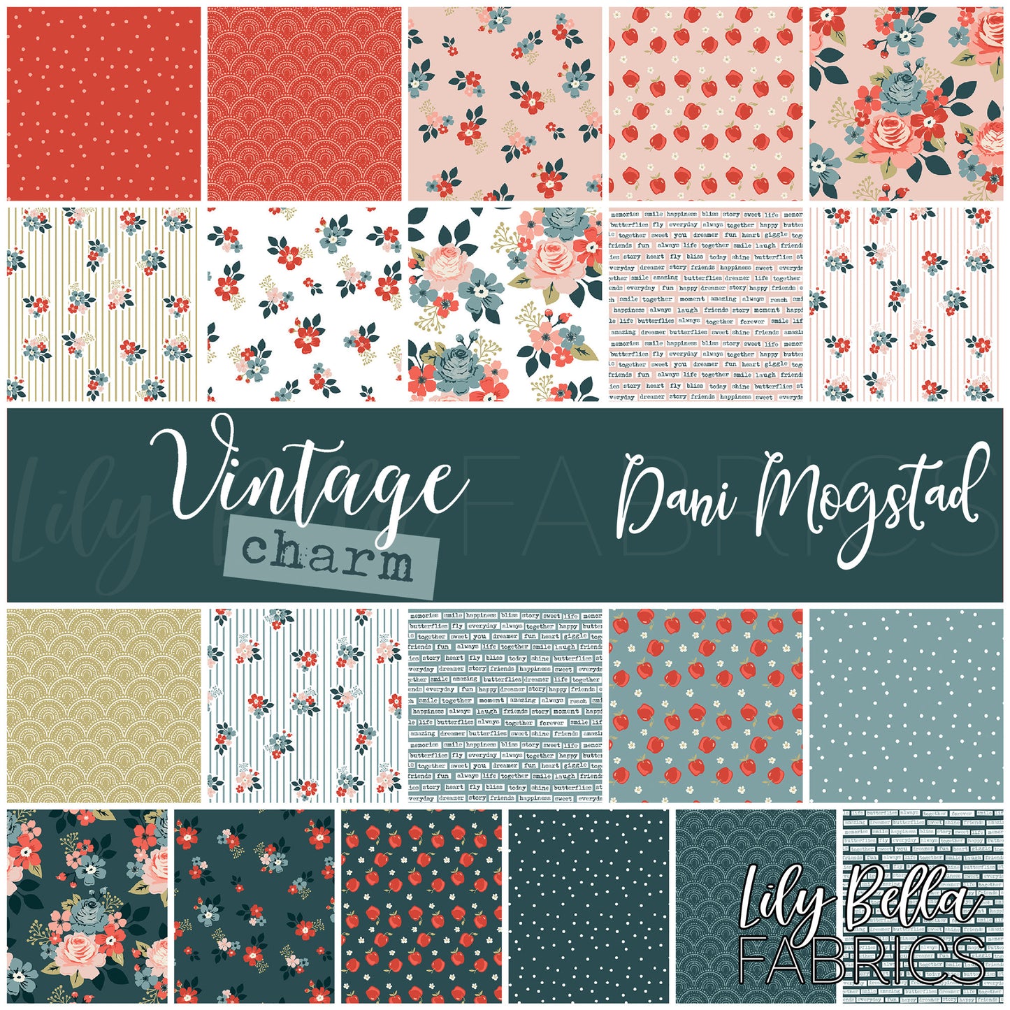 Vintage Charm Fat Quarter Bundle (21 pcs) by Dani Mogstad for Riley Blake