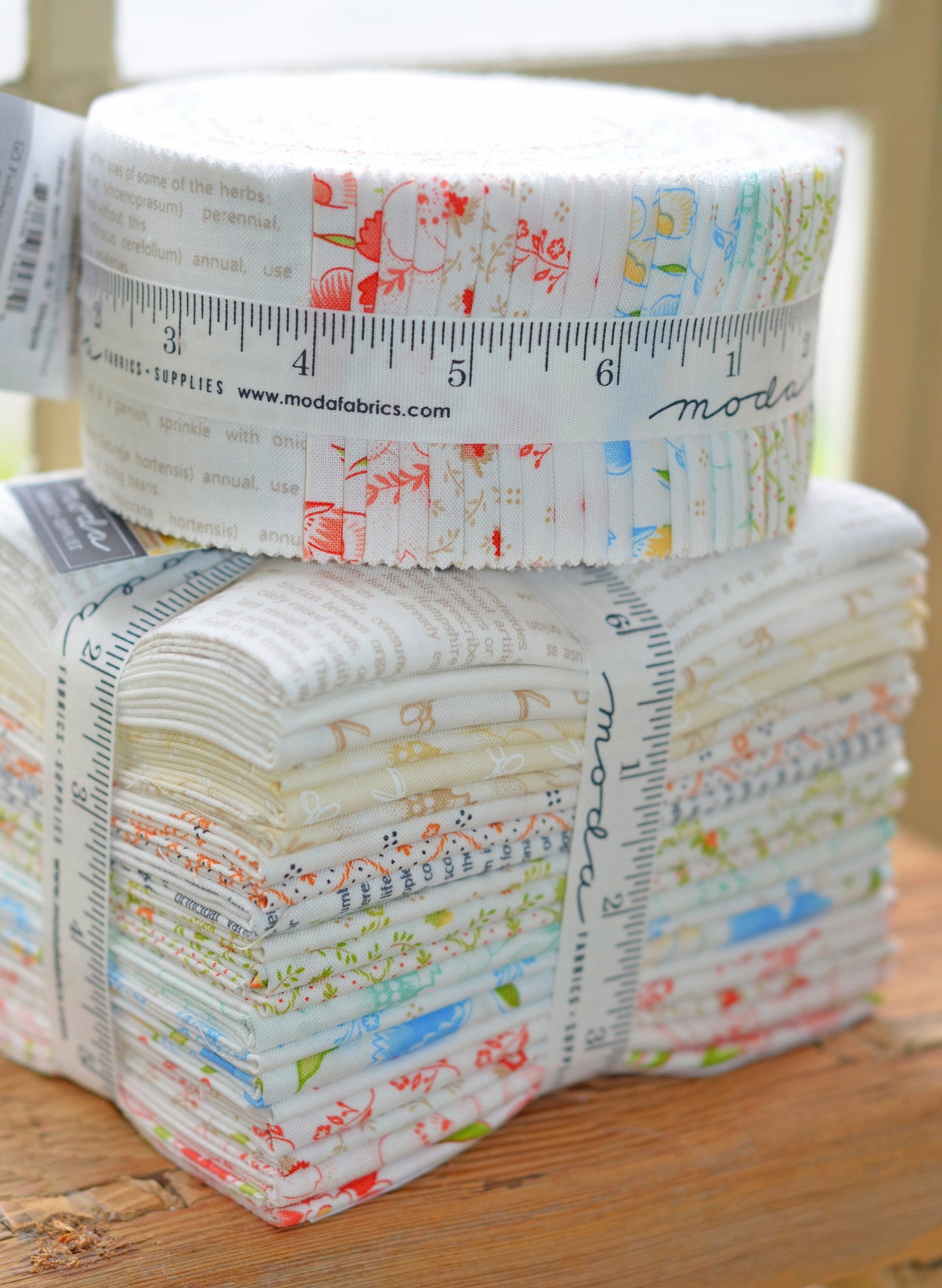 Linen Cupboard Jelly Roll (40 pcs) by Fig Tree & Co. for Moda