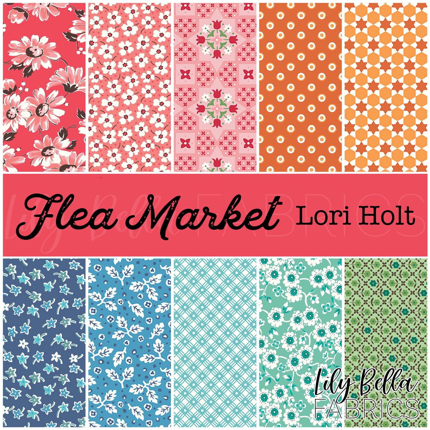 Flea Market Fabric Collection by Lori Holt for Riley Blake Designs at Lily Bella Fabrics
