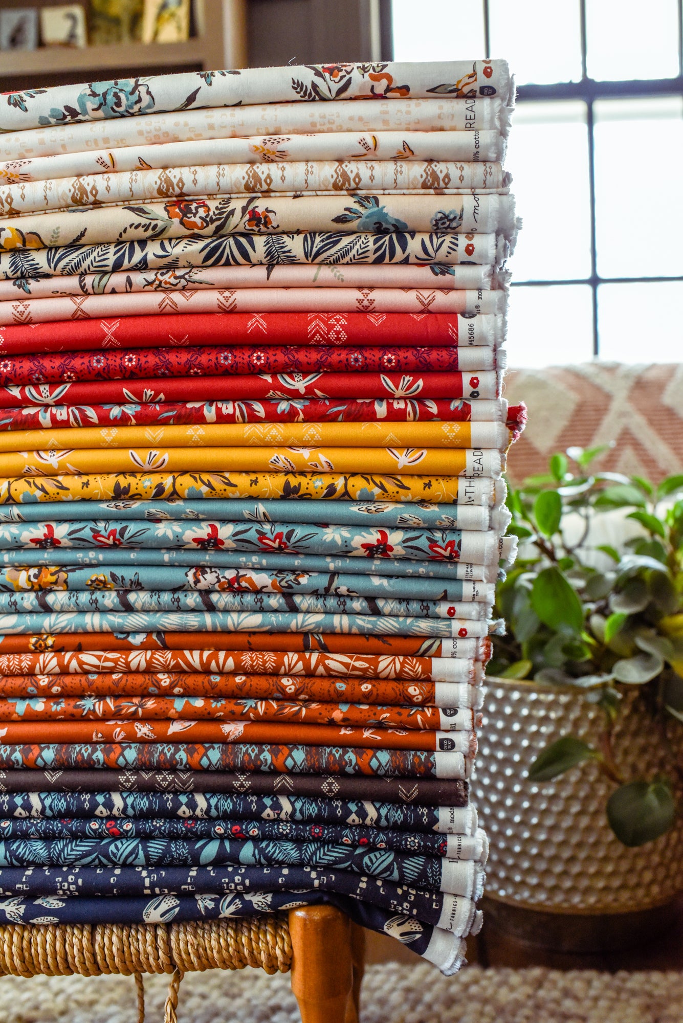 Flora and Thread Fabric Collection by Fancy That Design House and Co. for Moda at Lily Bella Fabrics