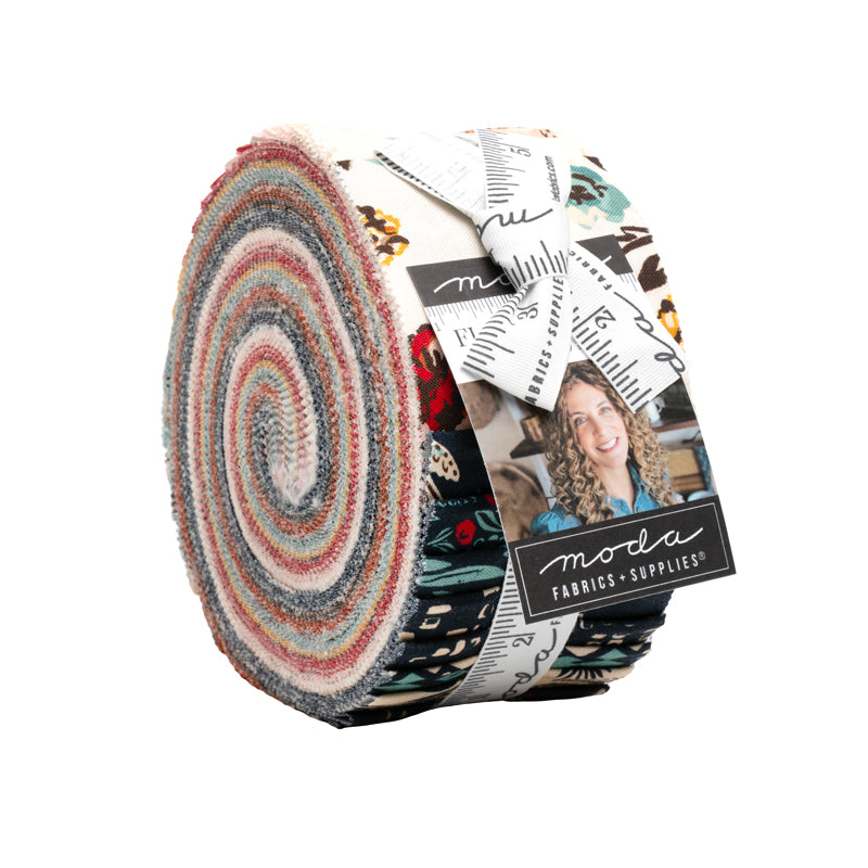 Flora and Thread Jelly Roll (40 pieces) by Fancy That Design House and Co. for Moda (45680JR)