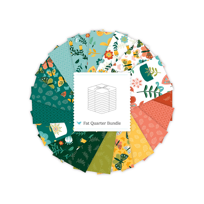 Folk Floral Fat Quarter Bundle (18 pieces) by Diane Labombarbe for Riley Blake Designs (FQ-18920-18)