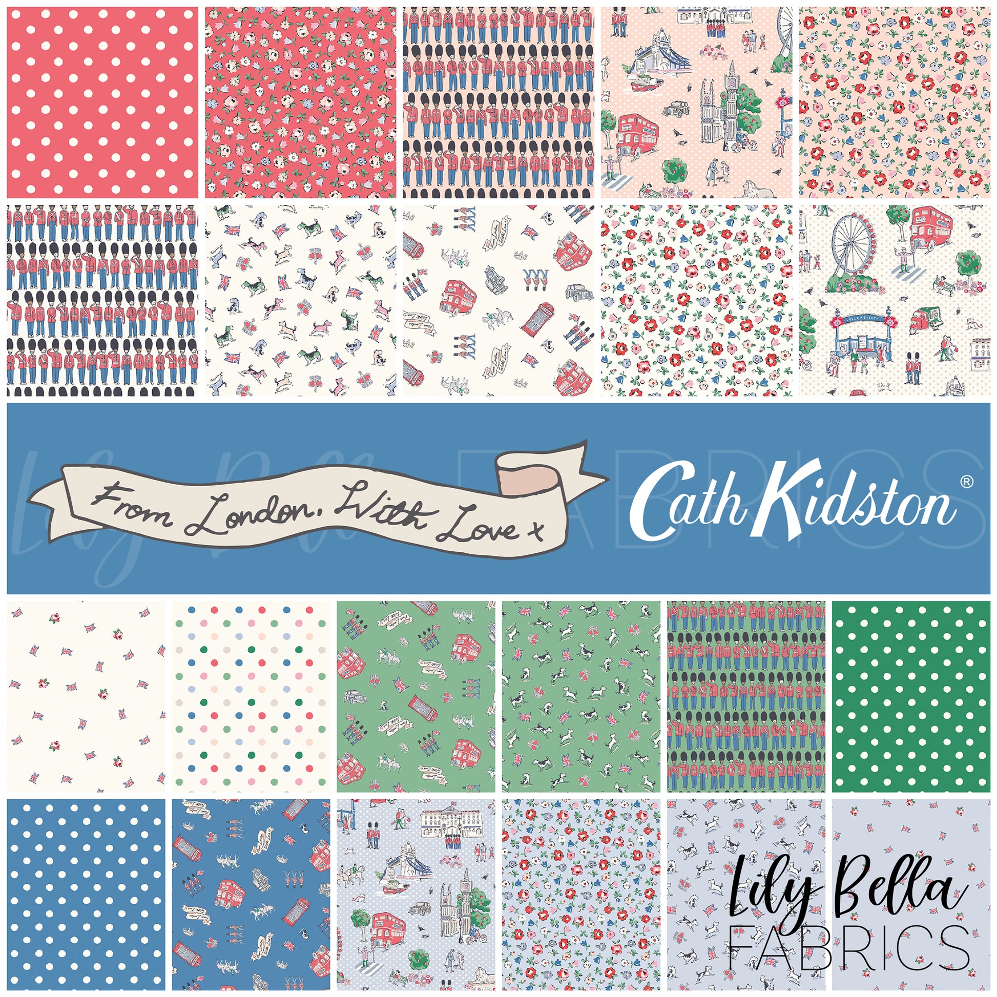 From London, With Love Fabric Collection by Cath Kidston® for Riley Blake Designs at Lily Bella Fabrics