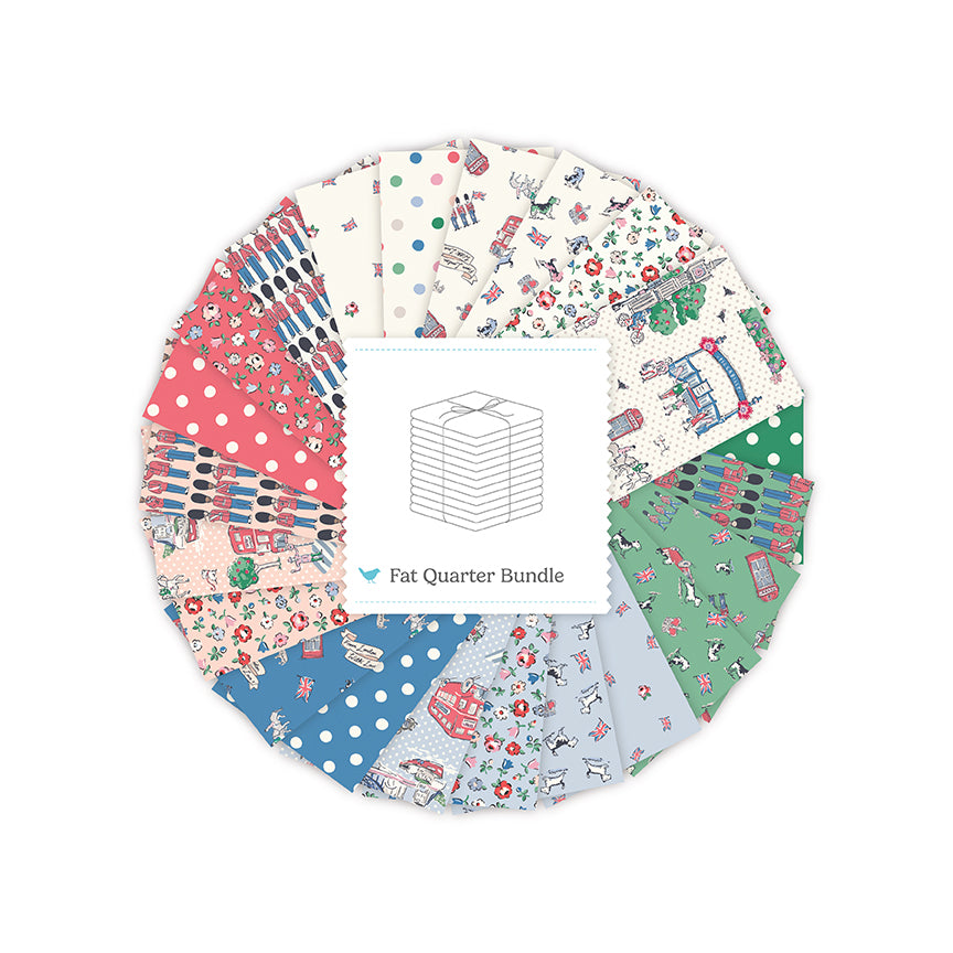 From London, With Love Fat Quarter Bundle (22 pieces) by Cath Kidston® for Riley Blake Designs (FQ-18990-22)