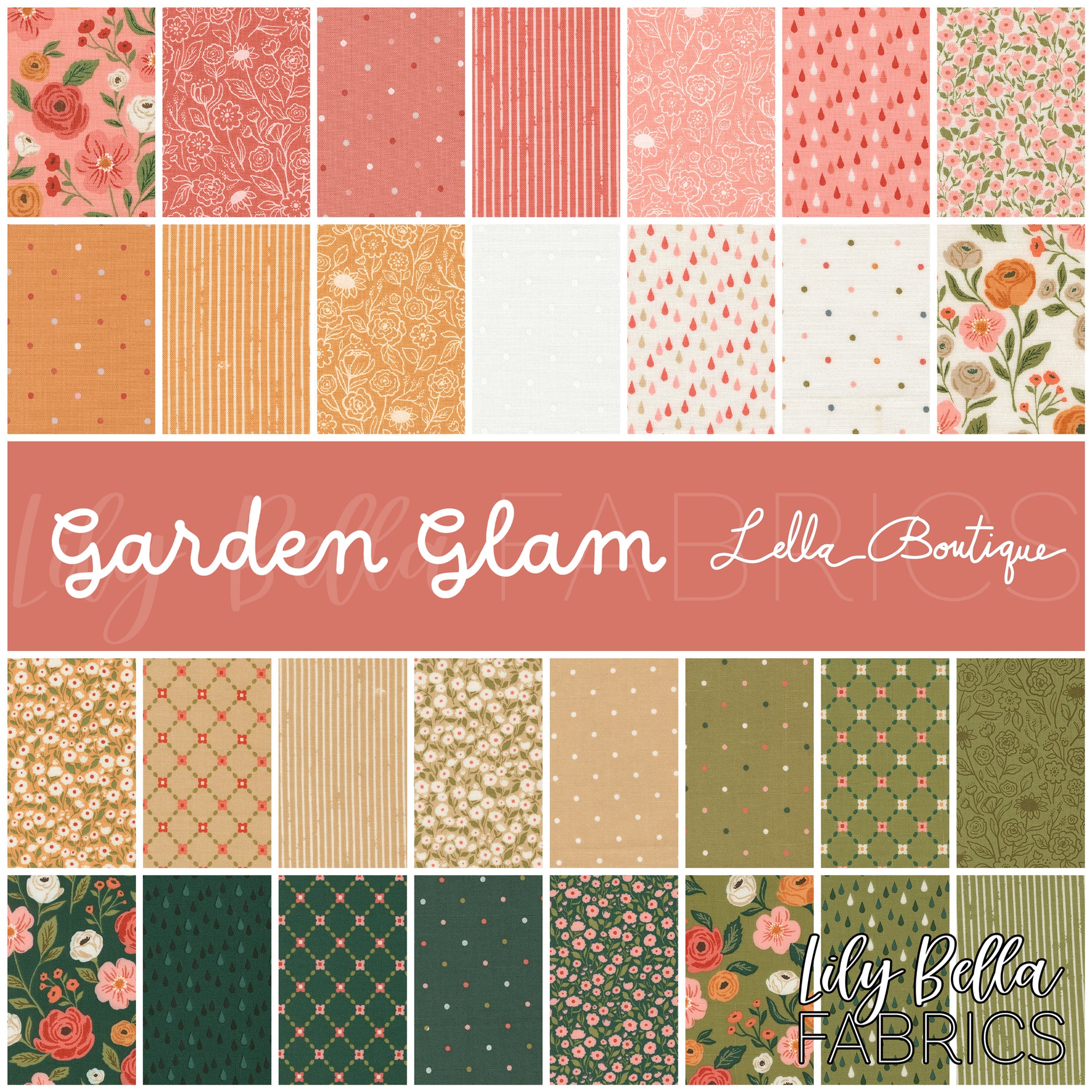 Garden Glam Fabric Collection by Lella Boutique for Moda at Lily Bella Fabrics