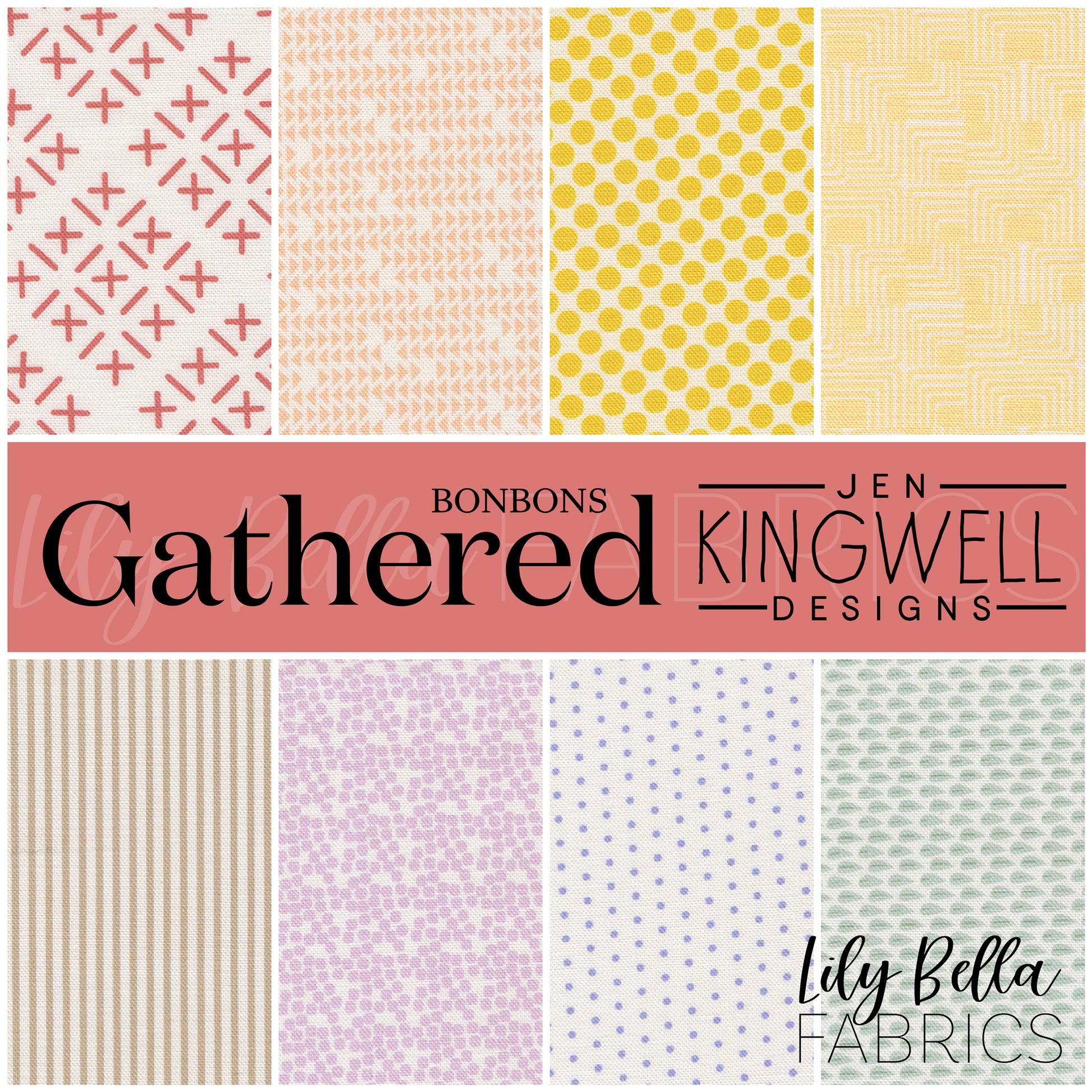 Gathered Bonbons Fabric Collection by Jen Kingwell for Moda at Lily Bella Fabrics