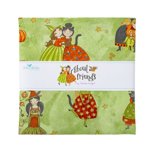 Ghoul Friends 10 Inch Stacker (42 pieces) by Teresa Kogut for Riley Blake Designs (10-16050-42)