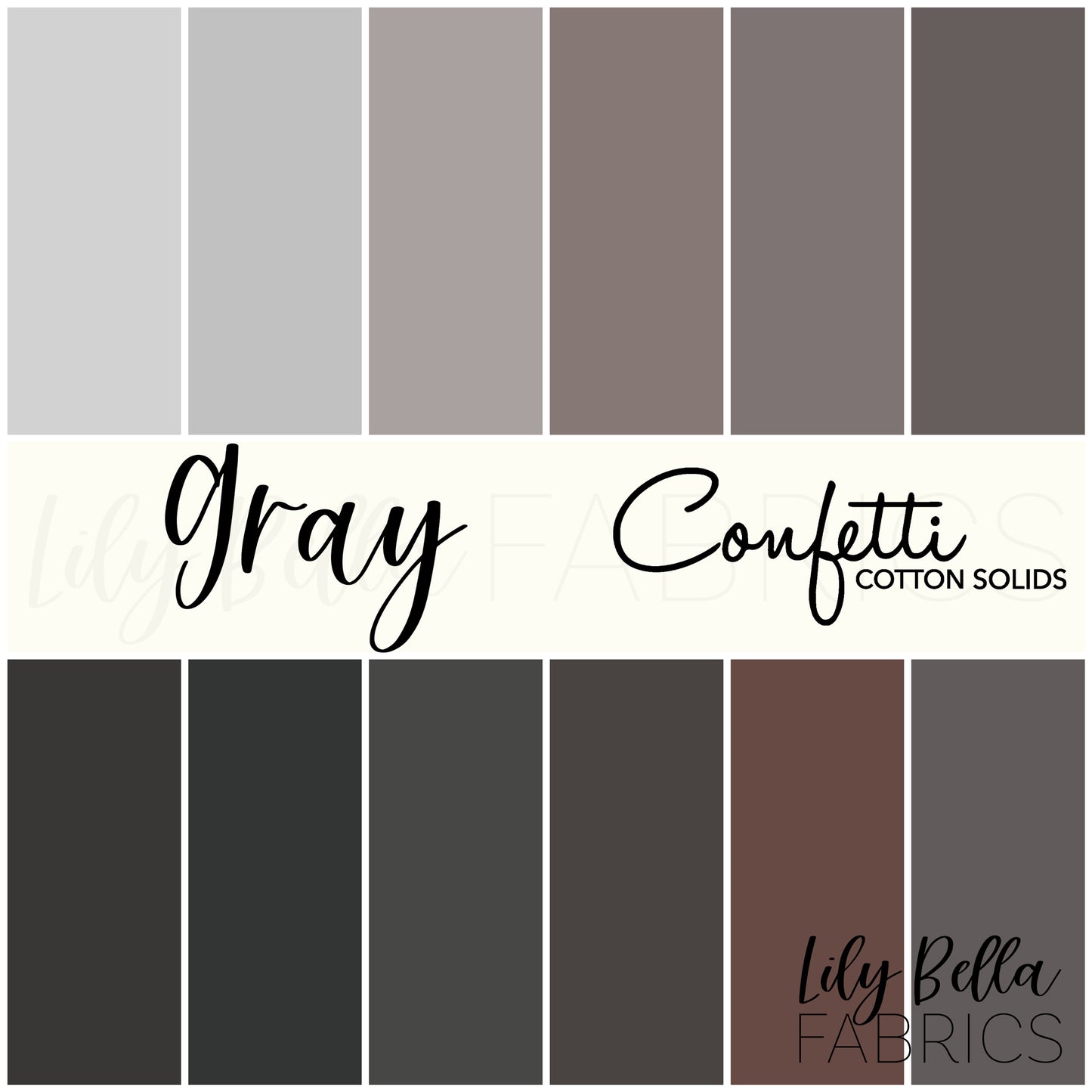 Gray Confetti Cottons Fat Quarter Bundle (15 pieces) by Riley Blake Designs for Riley Blake Designs (FQ-GRA120-12)