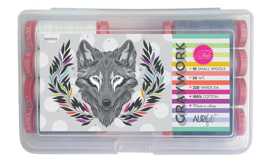 Graywork Thread Collection by Tula Pink for Aurifil at Lily Bella Fabrics