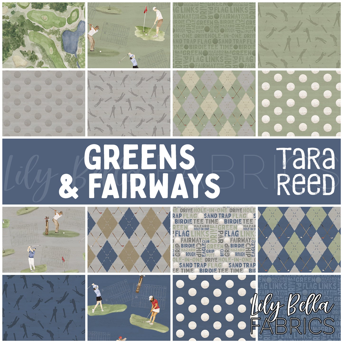 Greens and Fairways Fabric Collection by Tara Reed for Riley Blake Designs at Lily Bella Fabrics