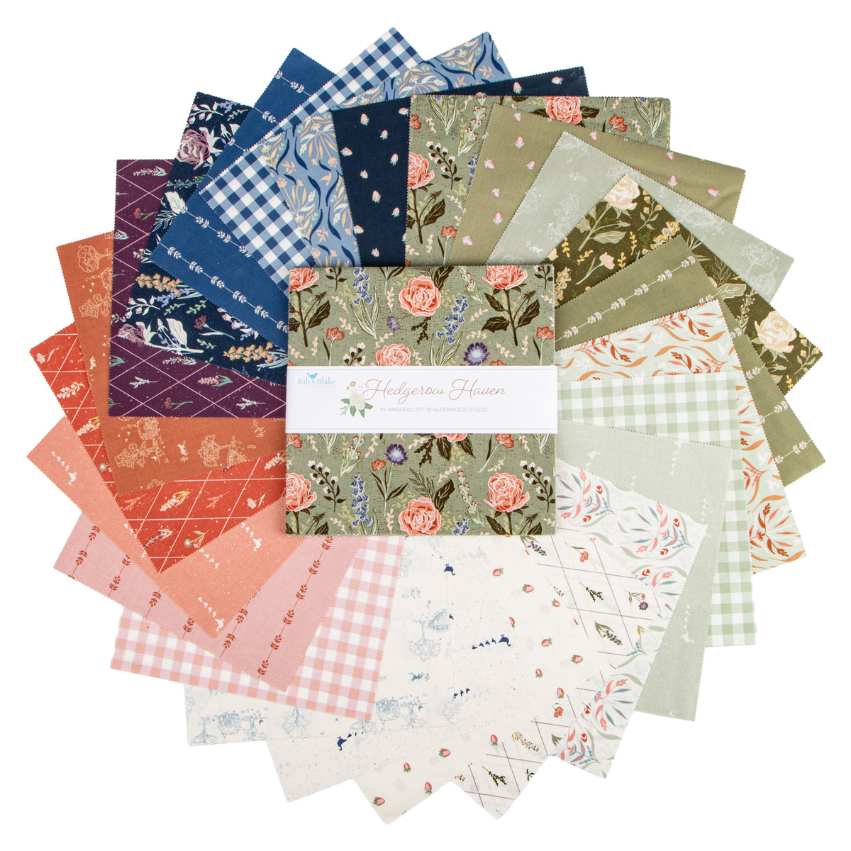 Hedgerow Haven 10-Inch Stacker (42 pieces) by Amber Elliot for Riley Blake Designs (10-18180-42)