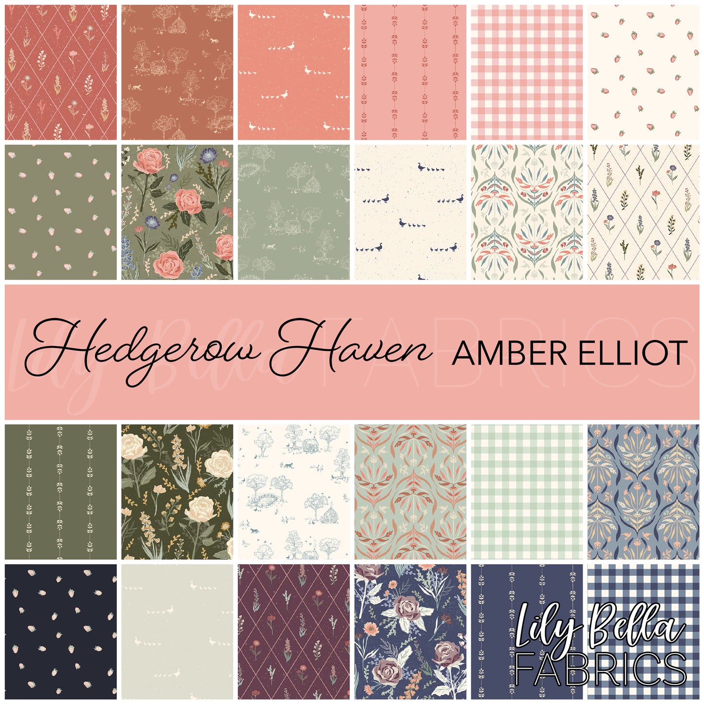 Hedgerow Haven Fabric Collection by Amber Elliot for Riley Blake Designs at Lily Bella Fabrics