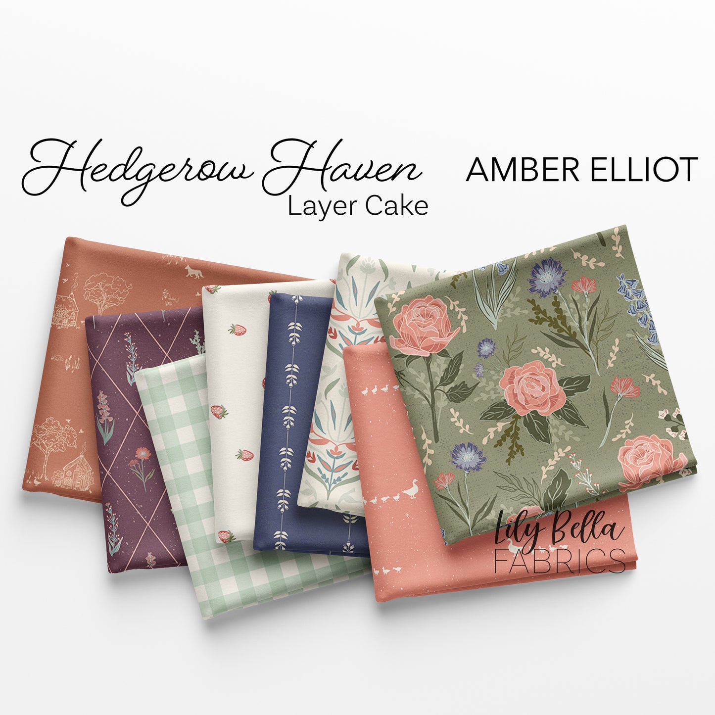 Hedgerow Haven 10 Inch Stacker (42 pieces) by Amber Elliot for Riley Blake Designs (10-18180-42)