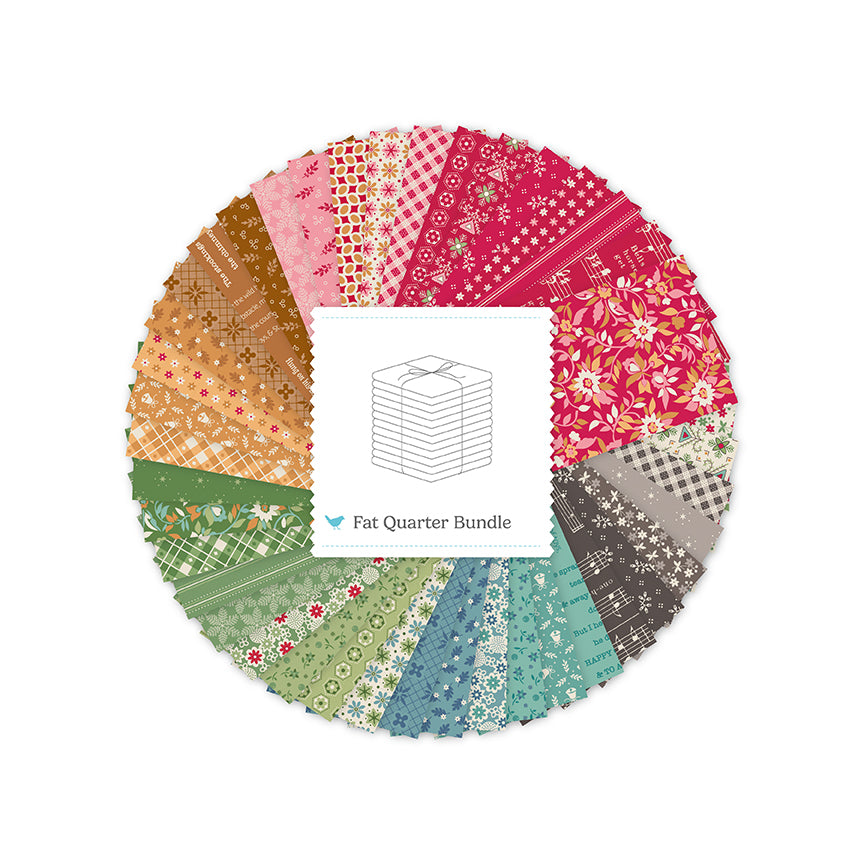 Home Town Holiday 2 Fat Quarter Bundle (52 pieces) by Lori Holt for Riley Blake Designs (FQ-19600-52)