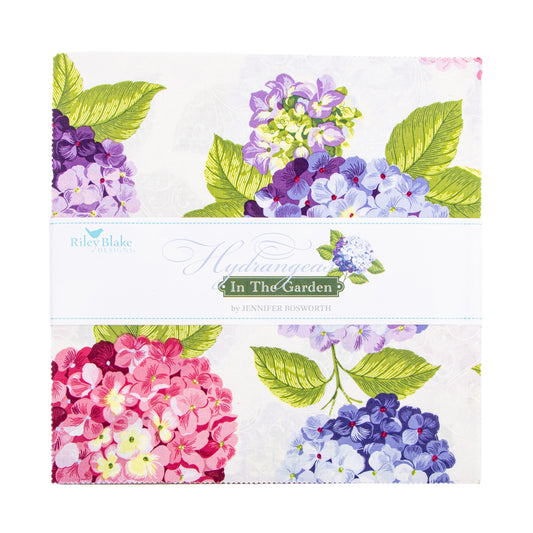 Hydrangeas in the Garden 10 Inch Stacker (42 pieces) by Jennifer Bosworth for Riley Blake Designs (10-16830-42)