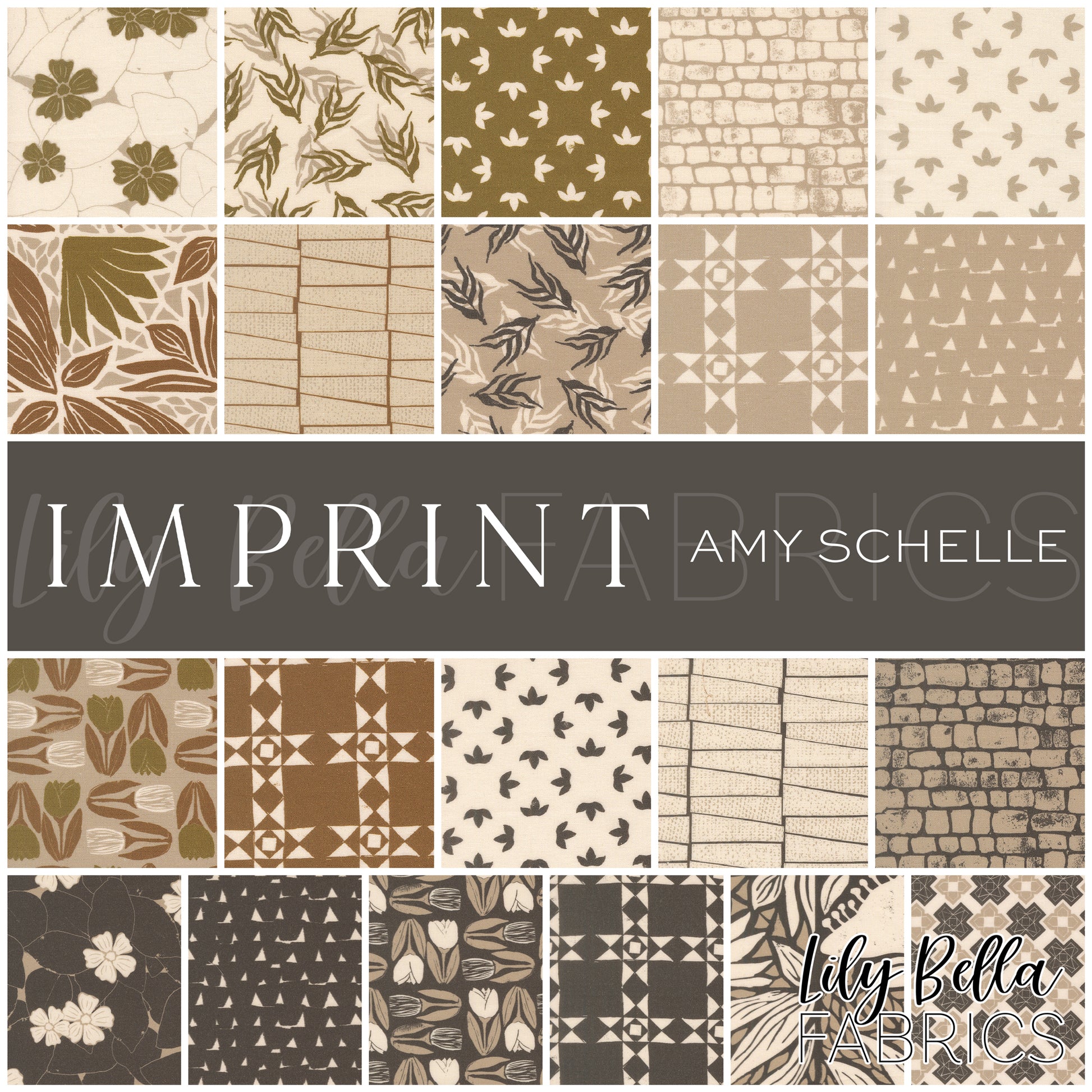 Imprint Fabric Collection by Amy Schelle for Moda at Lily Bella Fabrics