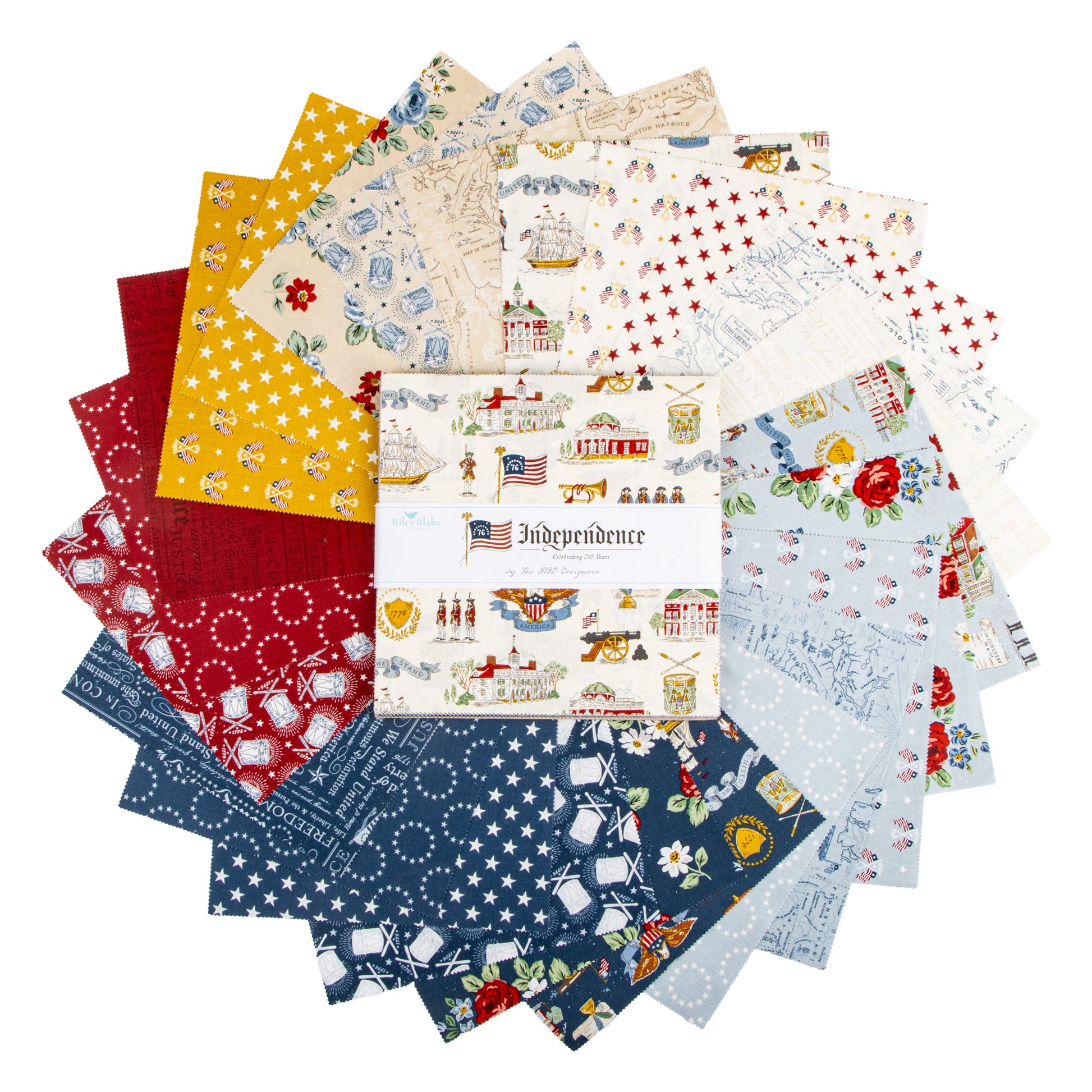 Independence 10 Inch Stacker (42 pieces) by The RBD Designers for Riley Blake Designs (10-17330-42)