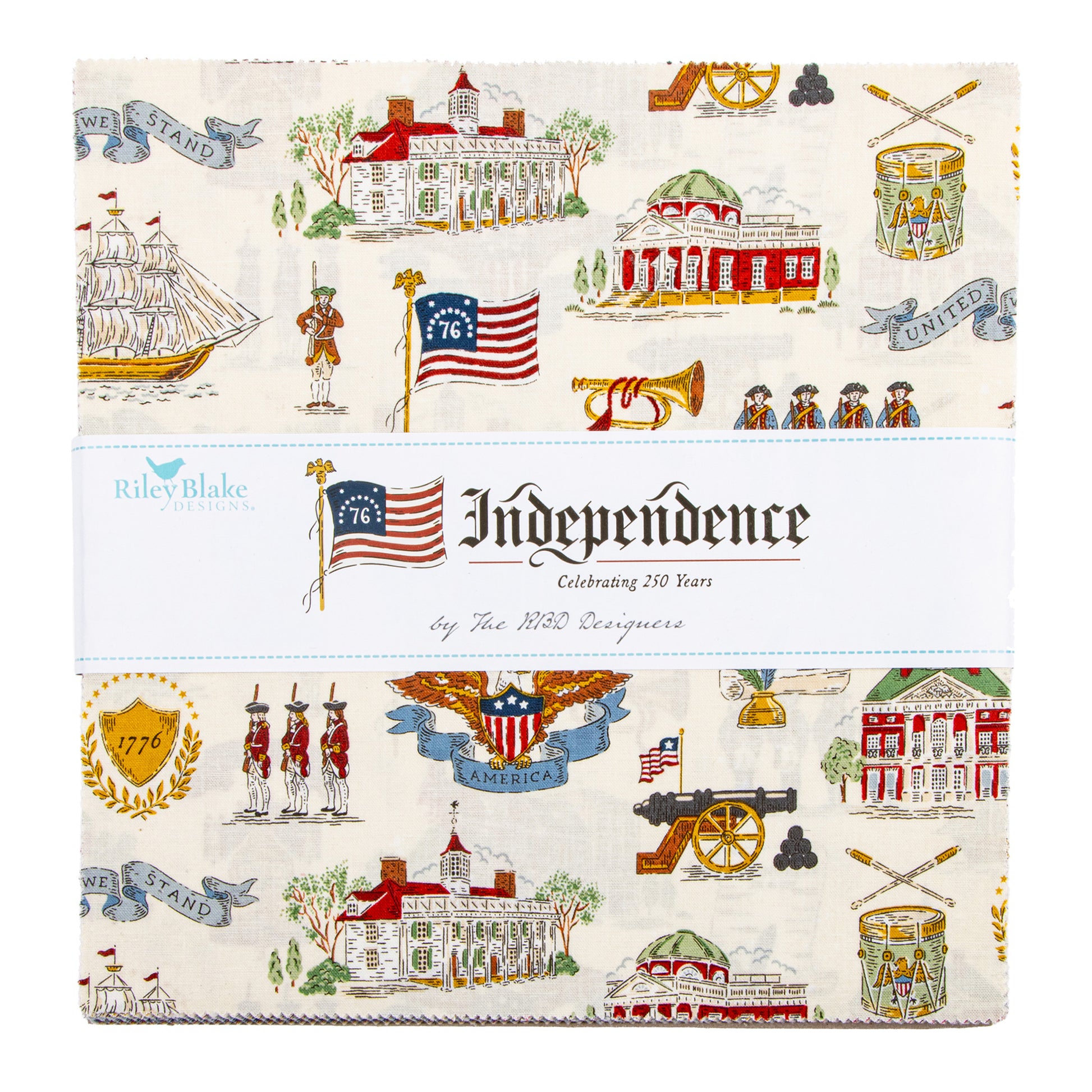 Independence 10 Inch Stacker (42 pieces) by The RBD Designers for Riley Blake Designs (10-17330-42)