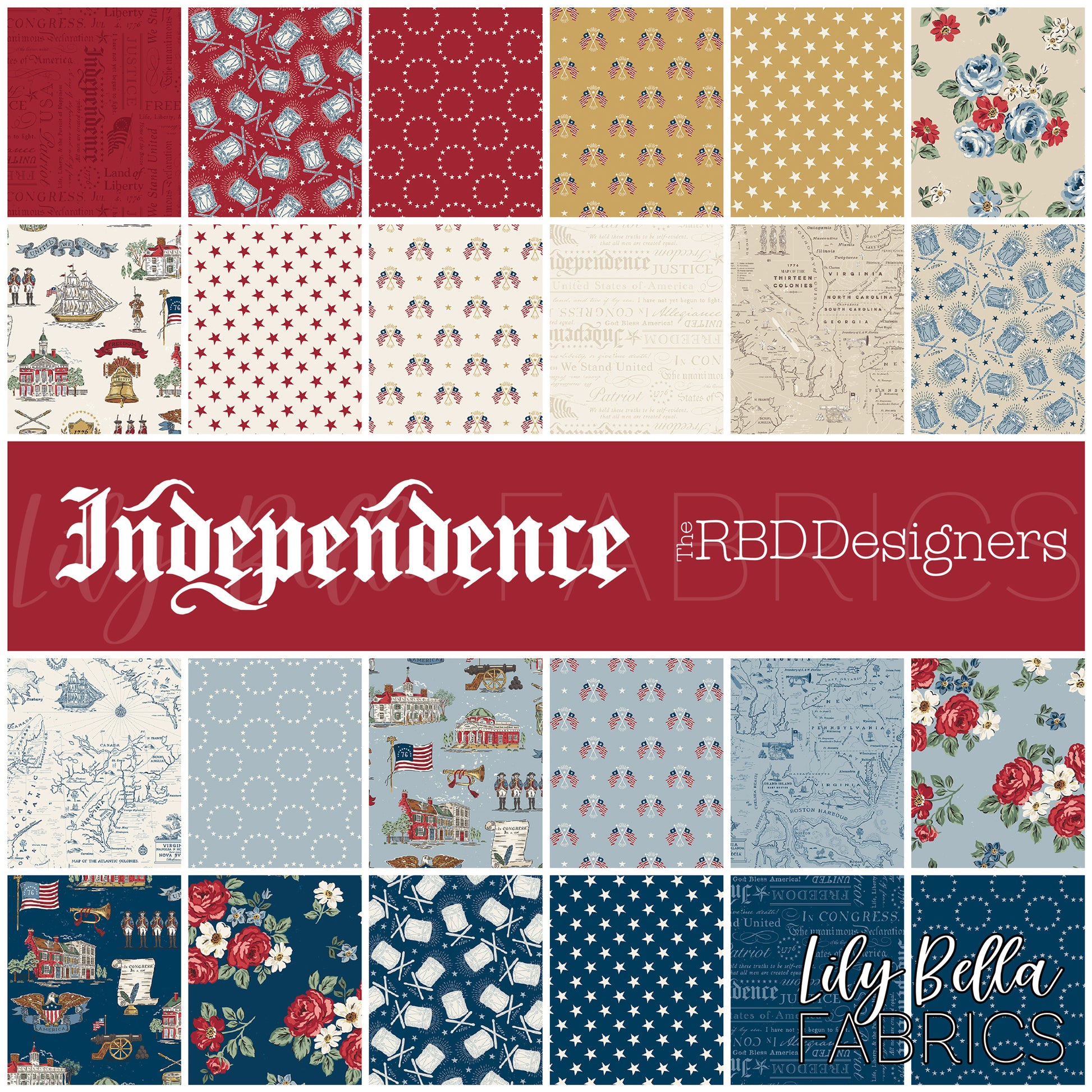 Independence Fabric Collection by The RBD Designers for Riley Blake Designs at Lily Bella Fabrics